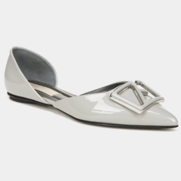 Franco Sarto Shoes - Franco‎ Sarto Size 7.5 Hadley Pointed Toe Flats Patent Gloss Grey $89 Shoes NEW